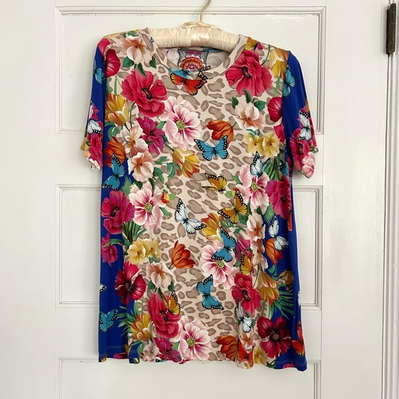 Johnny Was short-sleeve tee top S - Picture 1 of 4